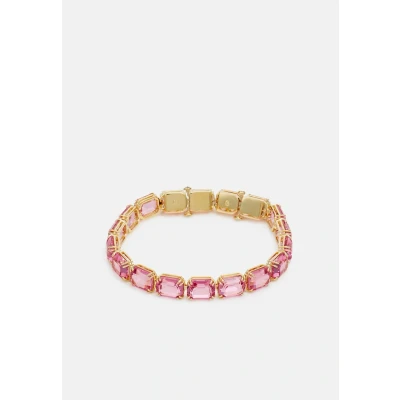 Image of Swarovski Millenia bracelet, Octagon cut, Pink, Gold tone plated