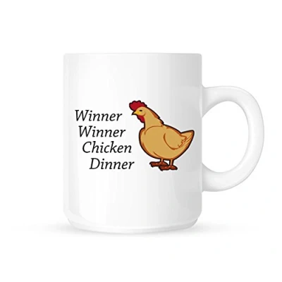 Image of Winner Chicken Dinner Funny Novelty Tea/Coffee Mug/Cup Great Gift Idea