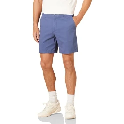 Image of Amazon Essentials Men&#039;s Slim fit 7&quot; Stretch Chino Shorts, Dark Blue, 38W