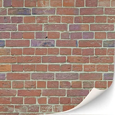 Image of 3 Sheets Self Adhesive Wall Cladding for Dollhouse 1:12 Scale (Shimmering Bluish Bricks)