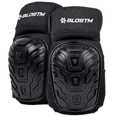 Image of BLOSTM Knee Pads for Work Adjustable, Anti Slip Gel Cushion &amp; Foam Padding Heavy Duty Men Women, Work, Construction, Cleaning, Gardening (1 Pair)