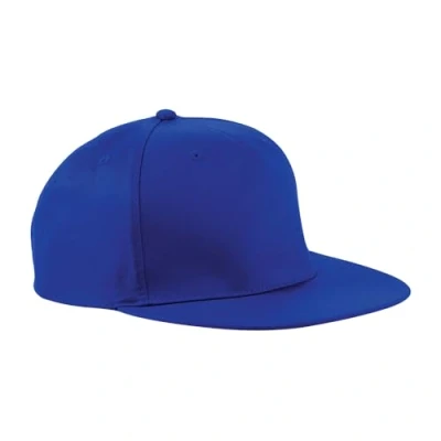 Image of Beechfield 5 panel Snapback Rapper Cap Bright Royal One Size