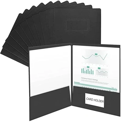 Image of 10pcs Easy Access A4 Paper Folder with 2 Pockets Report File Presentation Project Folders Card Holder Document Portfolios Jackets Paperwork Organizer for Office School Home