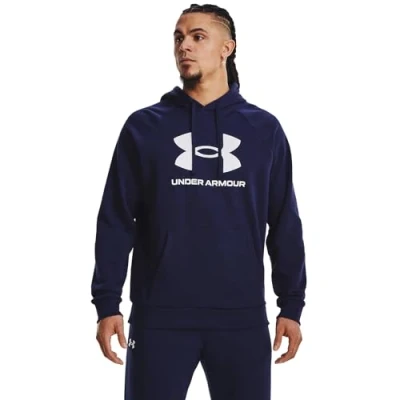 Image of Under Armour Men&#039;s UA Rival Fleece Logo HD Shirt Midnight Navy