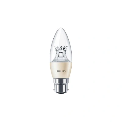 Image of Philips Candle LED Light Bulb DimTone B22 5.5W (40W Eqv) Warm White