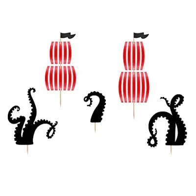 Image of Pirate cake Topper, Ship Topper