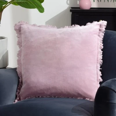 Image of furn. Gracie Velvet Fringed Polyester Filled Cushion