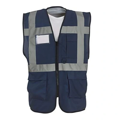 Image of Yoko Hi VIS Premium Executive/Manager Waistcoat/Jacket (2XL) (Navy Blue)