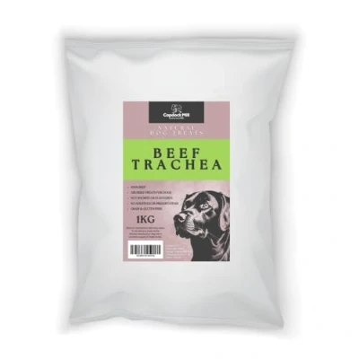 Image of Copdock Mill Trachea Beef Bites (aprox 5cm) Natural Dog Treats 1kg Bulk Bag Promotes Healthy Bones and Joints for your