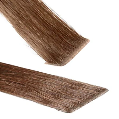 Image of hair2heart 30 x REMY Invisible Tape In Hair Extensions #14 24 Inch, 0.0749 kg