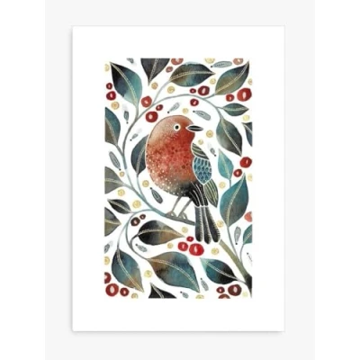 Image of Woodmansterne Beautiful Greeting Card Bird Blank Foiled Design Birthday