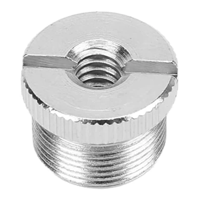 Image of Mic Screw Adapter, 5/8 Inch Male to 1/4 Female Thread Adapter for Camera LCD Monitor Microphone Stand Iron Material