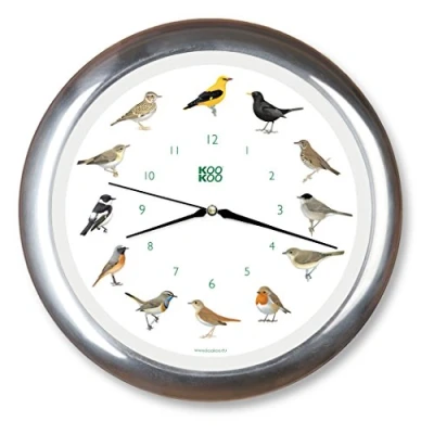 Image of KOOKOO Singvogel green, singing birdclock includes 12 genuine original field recordings from native songbirds