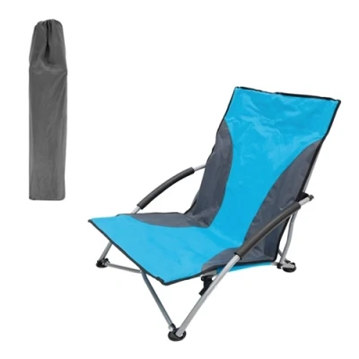 Image of Milestone Low Slung Folding Beach/Camping Chair Blue