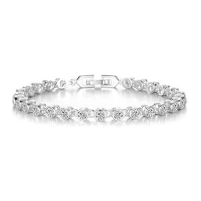 Image of Philip Jones Solitaire Bracelet Created with Zircondia® Crystals