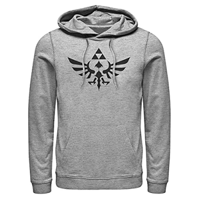 Image of Nintendo Triumphant Triforce P/O Mens Pullover Hoodie, Athletic Heather, Large