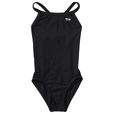 Image of TYR Women&#039;s Intero Da Donna Costume, Black, 38 UK