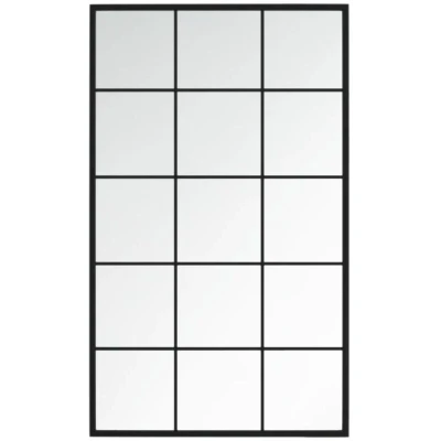 Image of vidaXL Wall Mirror Black 100x60 cm Metal