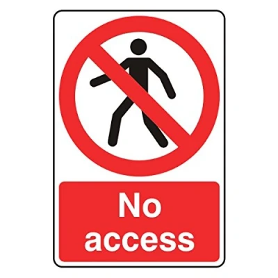 Image of 150mmx200mm No Access Sign Self Adhesive
