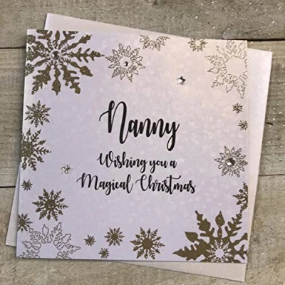 Image of NANNY Handmade Christmas Card by White Cotton Cards