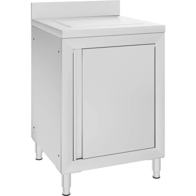Image of vidaXL Commercial Kitchen Cabinet with Drainboard Stainless Steel