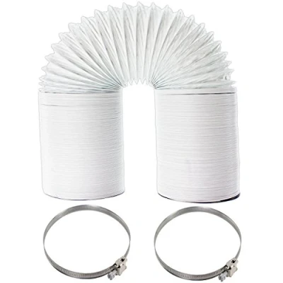 Image of SPARES2GO Universal Tumble Dryer Extra Long 10m Vent Hose Pipe + Screw Clips (4&quot; / 100mm)