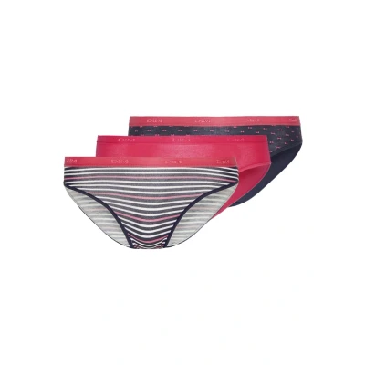 Image of DIM Pocket Brief 3 PACK Briefs, Women&#039;s, Size: Small, Pink/dark blue/dark blue