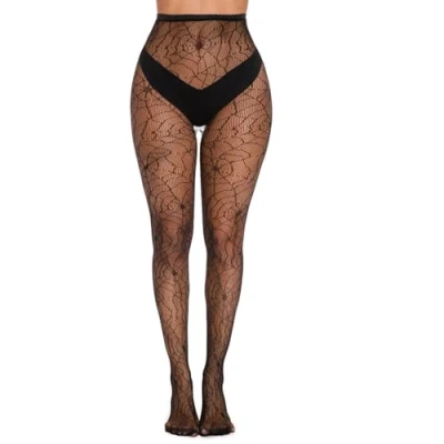 Image of Watreketal Socks,Women Sexy Lace Patterned Tights Black Fishnet Stockings Pantyhose Leggings Net for Party Club