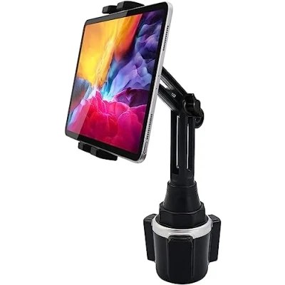 Image of Car Cup Tablet Holder, woleyi Universal Mount with Adjustable Arm for iPad Pro 9.7, 11, 12.9 Air Mini 5 4 3 2, Galaxy Tabs, iPhone, More 13&quot; Cell Phones and Tablets