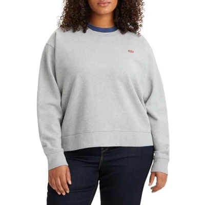 Image of Levi&#039;s Women&#039;s Plus Size Standard Crew Sweatshirt, Starstruck Heather Grey, 1XL