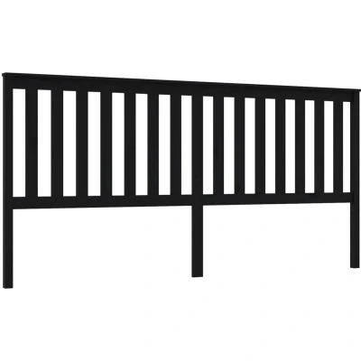 Image of vidaXL Bed Headboard Black 206x6x101 cm Solid Wood Pine