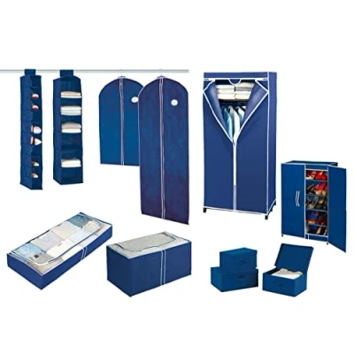 Image of Wenko 4380631100 Jumbobox Air, Plastic PP nonwoven, 91 x 48 53 cm, Blue