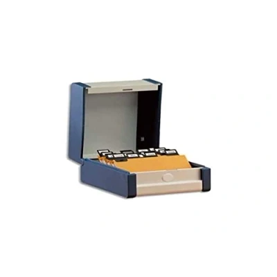 Image of REXEL 3410300 Index File Box DIN A6 Portrait Grey Varnished