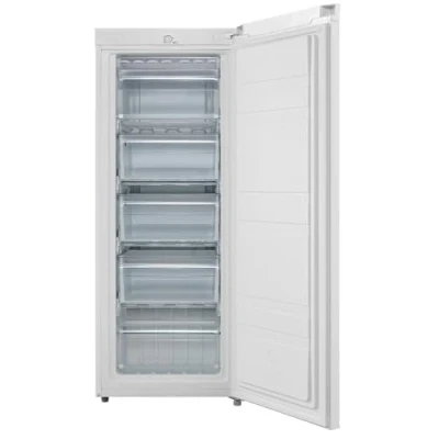 Image of COMFEE&#039; RCU160WH2UK(E) 160 Litre Freestanding Tall Freezer, Upright Adjustable Thermostat, Reversible Door, 4 Star Freezer Rating, White