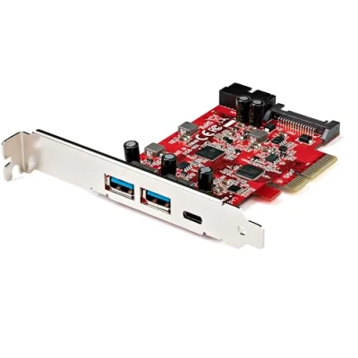 Image of StarTech.com 5 Port USB PCIe Card 10Gbps 3.1 Gen 2 w/ 1x C &amp; 2x A IDC (Internal 5Gbps Header Expansion) PCI Express Controller (PEXUSB312A1C1H)