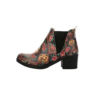 Image of DOGO Beauty in The Broken Frida Kahlo%100 Vegan Women Boots (Numeric_5) Multicolor