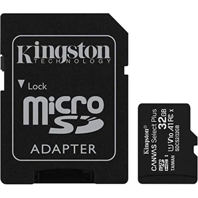 Image of Kingston 32GB Micro SD SDHC Memory Card With Adapter For Prestigio MultiPad PMP5080B Tablet, Medion Lifetab S9714 MD (99300), Microsoft Surface Tablet By UkMobileAccessories