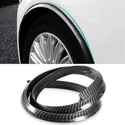 Image of DEWIN Car Wheel Arch Protectors, Trim Carbon Fiber Fender Flares Eyebrows Protect Anti Scratch Pad (Black)