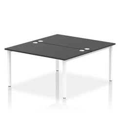 Image of Impulse Bench B2B 2 Person 1400 White Frame Office Desk Black