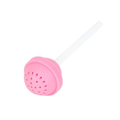 Image of Silicone Tea Infuser, Loose Leaf Strainer, Special Lollipop Shaped Filter for Brewing Tea, Dishwasher Safe(Pink)