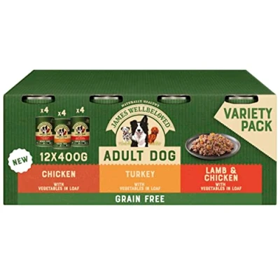 Image of James Wellbeloved Adult Dog Can Grain Free Variety 400g 12pk