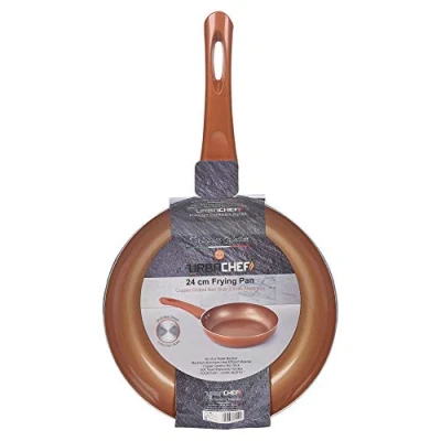 Image of URBN CHEFF Ceramic Copper Steel Induction Cooking Pots Saucepans Kitchen cookware Set (24cm Frying Pan)