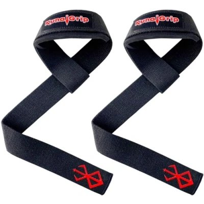 Image of Anime Lifting Straps Padded Wrist for Weightlifting, Bodybuilding, Gym Workouts, Powerlifting, Deadlifts &amp; Fitness (Soft Cotton 23.5 inch, 1 Pair) (Struggler)
