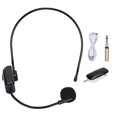 Image of Mavis Laven Bluetooth Wireless Microphone Headset, UHF Headset with Receiver Mic for Teaching/Meeting/Speech/Tour Guide