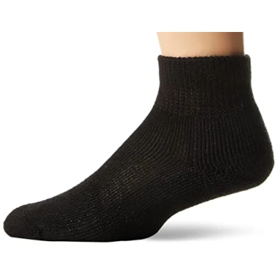 Image of thorlos Men&#039;s TMX Max Cushion Ankle Tennis Socks, Black (1 Pair), Large