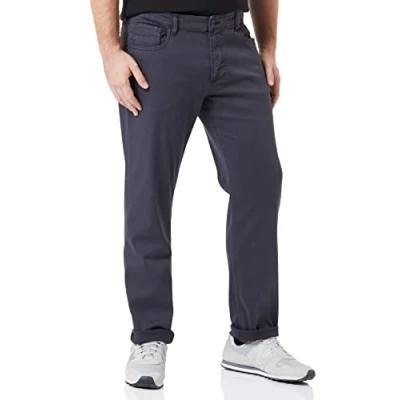 Image of camel active Men&#039;s Cotton Trousers Regular fit Houston Pants, Darkgray, 35 W/32 L