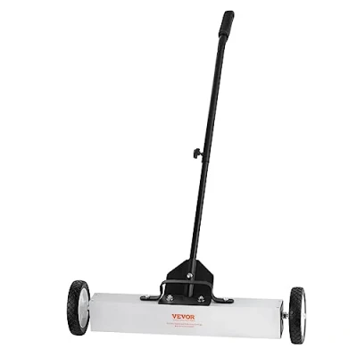 Image of VEVOR 50Lbs Rolling Magnetic Sweeper with Wheels, Push Type Pick Up Sweeper, 24 inch Large Magnet Pickup Lawn Telescoping Handle, Easy Cleanup of Workshop Garage Yard