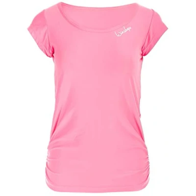 Image of WINSHAPE AET106 Women&#039;s Super Light Functional Short Sleeved Shirt Slim Style Fitness Yoga Pilates Tank Top, womens, Neon PINK XXL, pink, XXL