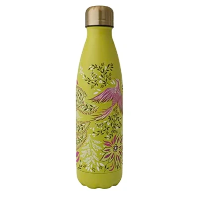 Image of Portico Designs Ltd Sara Miller Haveli Garden Stainless Steel Water Bottle, Green