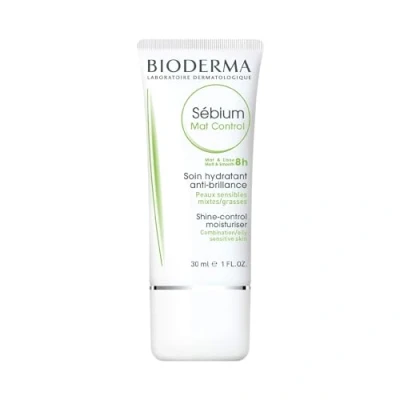 Image of Bioderma Sébium Mat Control Mattifying Face Cream for Combination to Oily Skin, Controls Shine, Refines Skin Texture &amp; Appearance of Blemishes, 30ml
